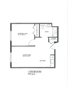 One Bedroom Floor Plan